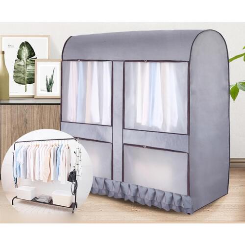 Clear Wardrobe Dust Cover Clothes Cover Clothing Rack Dust Cover Moisture Waterproof Hanging Garment Suit Bag Organizer Bag