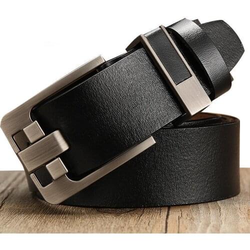 Luxury Men Genuine Leather Belt Metal Belt Buckle Waistband High Quality Jeans Male Business Designer Belt Fashion Accessories