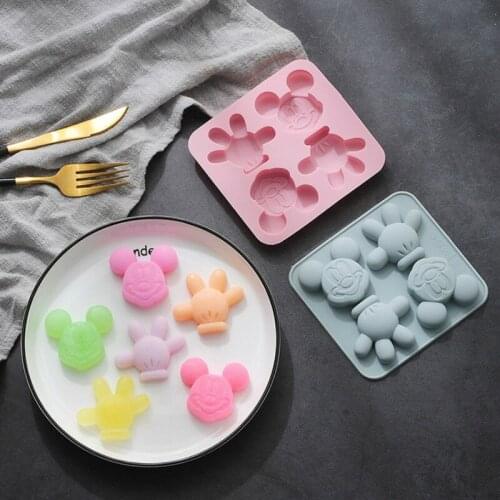 Silicone Mold 4-Piece Cake Mold Chocolate Ice Grid Complementary Food Candy Cookie Mold DIY Baking Tool fondant cake decoration