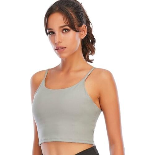 SOISOU New Sport Top Womens Tube Top Tight Womens Bra Tops For Girls Womens Underwear Removable Chest Pad Bralette 10 Colors