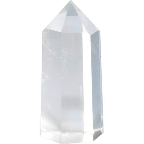 TUMBEELLUWA Natural Rock Quartz Crystal Point Faceted Prism Wand Healing Reiki Stone Figurine Specimen