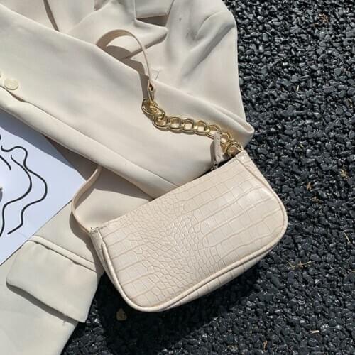 Vintage Stone Pattern Female Chain Handbags Fashion PU Leather Ladies Small Square Shoulder Bags Women Evening Clutch Purse