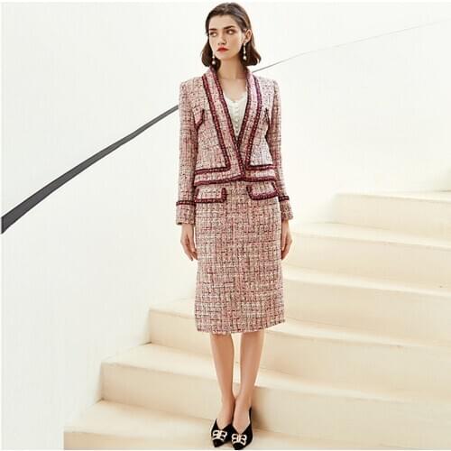 Women Short Coat 10% Wool Slim Vintage Style Pockets High Quality Ladies Spring Autumn Elegant Suit Mujer New Fashion