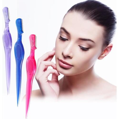 1pcs Eyebrow Trimmer Women Eye Brow Razor Shaping Blades Shaver Brow Knife Facial Razor Face Hair Remover Cosmetic Makeup Tool