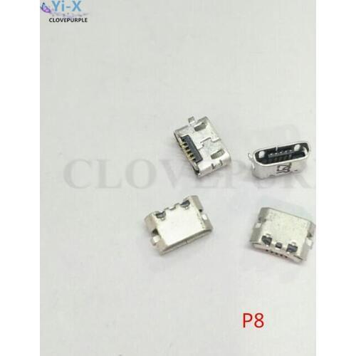 100PCS/Lot Micro USB Jack Female Charging Charger Port Connector Socket for Huawei P8 /P8 Lite Replacement Parts