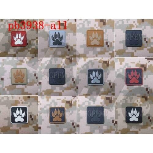 3D PVC Patch 2*pieces BEAR CLAW K-9 DOG TRACKER us Morale of tactical military