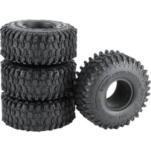 4Pcs 121*45MM 1.9 Inch Soft Rubber Terrain Wheel Tires For 1/10 RC Crawler TRX-4 Axial SCX10 90046 RC Car Tyre
