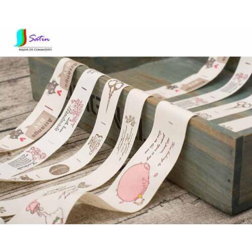 4 yard/lot Cotton Ribbon Handmade Design Printed Cotton Ribbon For Wedding Christmas Decoration DIY Sewing Fabric Webbing S0101H