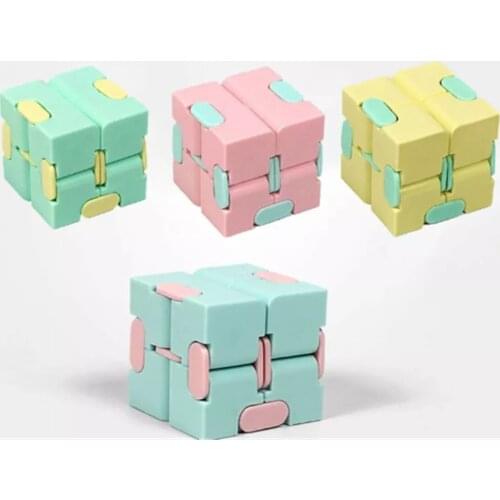 50ps/lot Children Adult Decompression Toy Infinity Magic Cube Square Puzzle Toys Relieve Stress Funny Hand Game Four Corner Maze