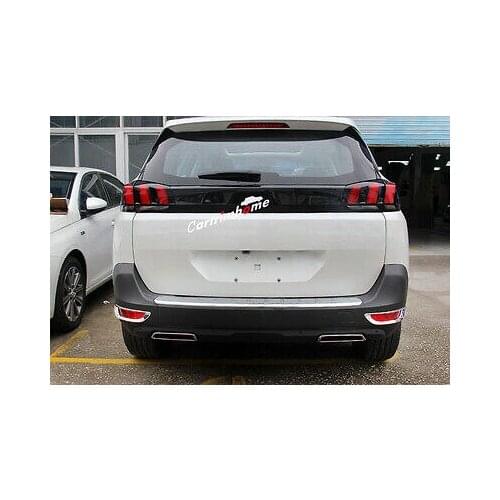 ABS Chrome Front + Rear Fog Light Cover Trim 4pcs For Peugeot 5008 2017