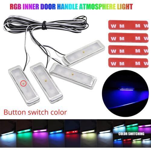 Atmosphere Light RGB LED Ambient Light Auto Interior Inner Door Bowl handle Armrest Light Car Door Interior Decorative Lamp