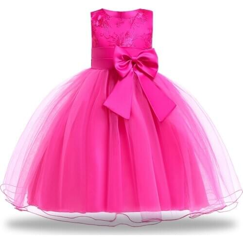 Kids Dresses For Girls Princess Dress Costume For Kids Carnaval Party Dresses Flowers Bow Wedding Dress Tutu Children Clothing