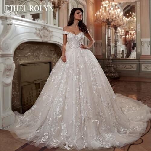 ETHEL ROLYN Ball Gown Wedding Dress 2021 Princess Bride Sexy Sweetheart Beading Appliques Lace Up Bridal Dresses Robe De Mariee