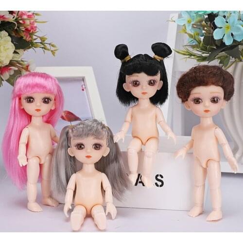 Flexible 13 Joints 1/12 Scale Mini Doll For Doll Body DIY Parts