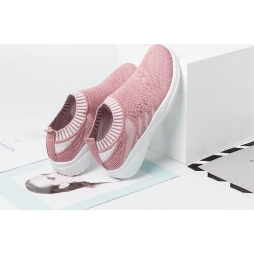 Slip on Breathable Trainers Casual Mesh Loafers Sock Shoes Women Sneakers Womens Flats Vulcanize Shoes Sneakers Women Shoes