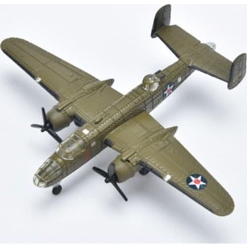 Diecast 1/200 Scale B-25 Mitchell Bomber World War II US Army Alloy Fighter Model Static Display Boy Toy Gift Airplane Model