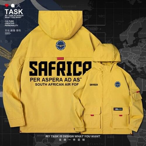 South Africa ZAF men jacket hooded air force logo army fan new clothing coat printed for men mens jackets mens clothes autumn