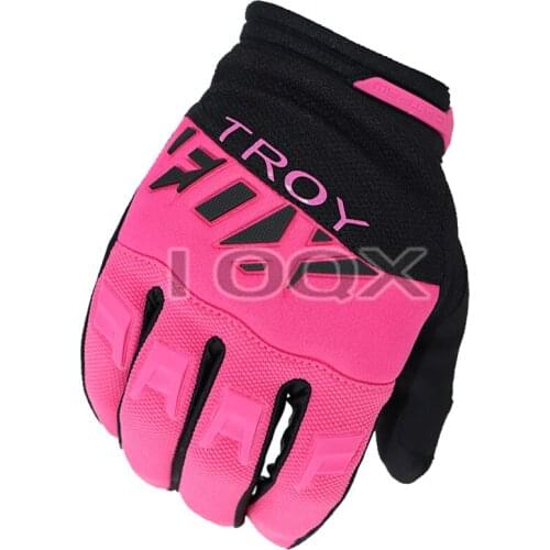 Brand New Troy Fox Black Pink Motorbike Motorcycle Mens Gloves Air Mesh Cycling Race Glove