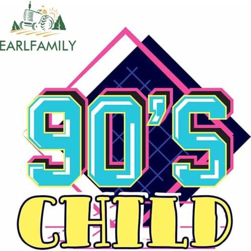 EARLFAMILY 13cm x 12.5cm for S 90s Child Retro Nineties Car Sticker Personality Laptop Waterproof Anime Suitcase Vinyl Decal
