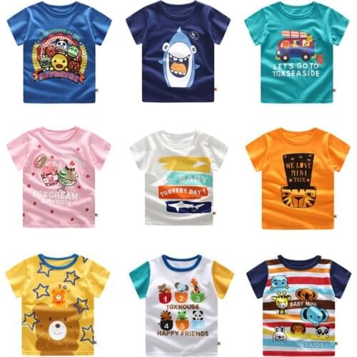 New Children T Shirt Summer Cotton Baby Boys Clothing Short Sleeve Girl T-shirt Kid Sweatshirt Toddler Girl Clothes Kid Clothes