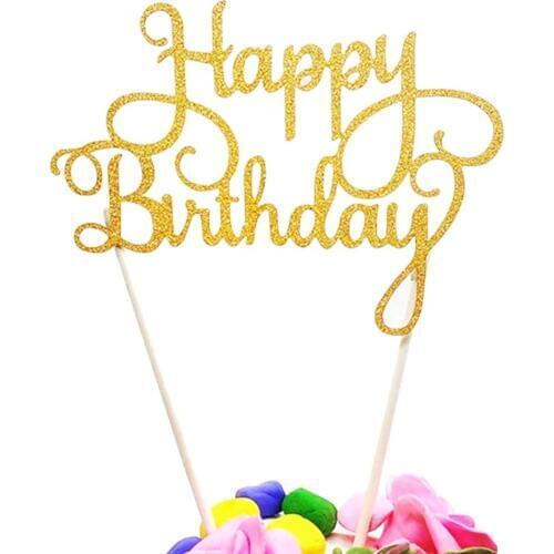 New Happy Birthday Party Cake Topper Decoration for Kids Birthday Party Favors