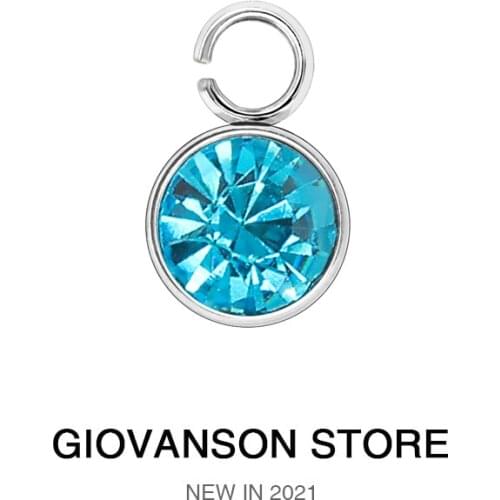 Charms Birthstone 12Pcs Pendants Locket DIY Handmade Making Findings Gold Silver Color Crystal For Necklace Bracelet Women Gift