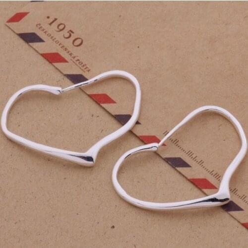 AE174 Hot sterling earrings , fashion jewelry , costly/expensive heart /cazaksga alhajcoa silver color