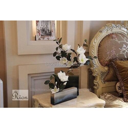 Silk Magnolia bud,Craft fabric, Home Decor Wedding Party Event Display , artificial Magnolias bouquet ,size 100cm , 0446