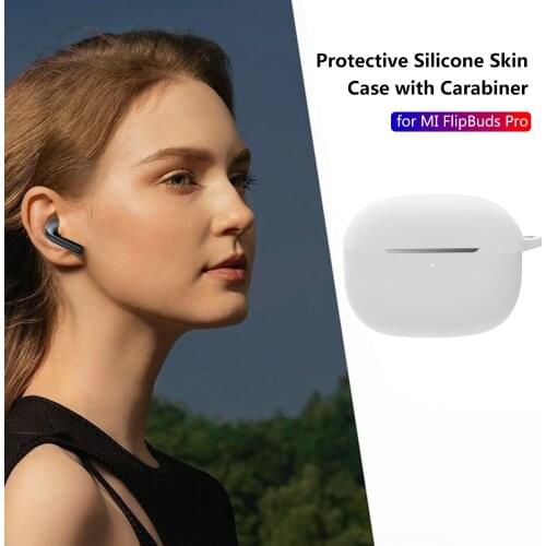 Silicone Protective Case For MI FlipBuds Pro Wireless Headset Case, Used For Xiaomi Storage Bag Earplug Cover With Hook