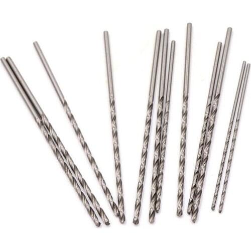 URANN 10pcs/set Lengthened Twist Drill Bit High Speed Steel 1.0-3.0mm Wood Amber Beads Woodworking Drilling Reaming DIY Tool