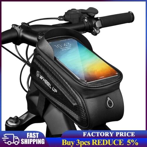 Rainproof Bicycle Bag Frame Front Top Tube Cycling Bag Reflective 6.5in Phone Case Touchscreen Bag MTB Bike Accessories