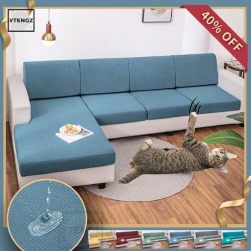 Waterproof Sofa Seat Cushion Cover Polar Fleece Stretch Sofa Covers for Living Room Chair Cover Pets Kids Furniture Protector