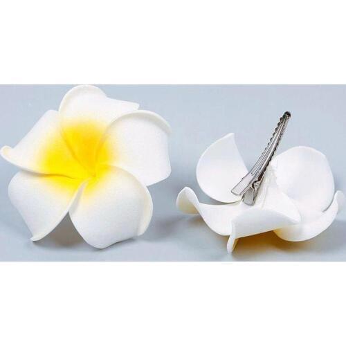 Small Trumpet Frangipani Hairpin Hairpin Beach Hair Flower Seaside Head Flower Headdress Accessories Diy Foam Q2N7