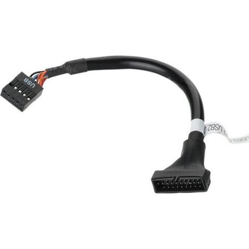 1Pcs Motherboard Header Adapter Cord High Quality 19/20 Pin USB 3.0 Female To 9 Pin USB 2.0 Male