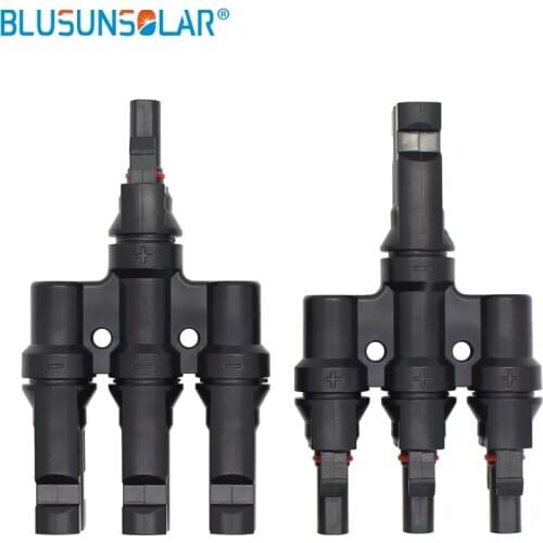 10 Pair/Lot 3 in 1 T Branch Connector manufactuers IP67 PV SOLAR Connector Used For Solar Cable 2.5/4/6 mm TF0164