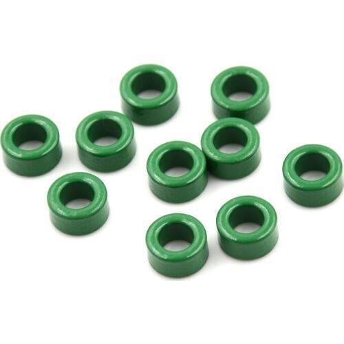 10 Pcs 10mm x 6mm x 5mm Inductor Coils Green Toroid Ferrite Cores