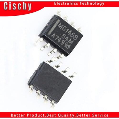10pcs/lot MC1458DR MC1458D MC1458 SOP-8 In Stock