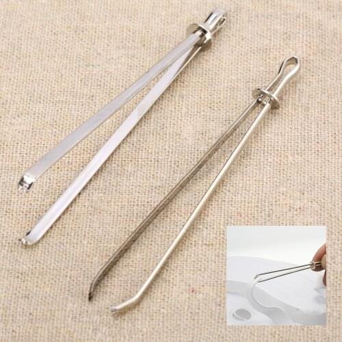 2PCS Sewing Tool Stainless Steel Clip for Elastic Band Sewing Craftwork Hand Sewing Stitching Repair Tools