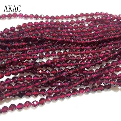 3strands Approx3-3.5mm natural red garnet faceted loose seed beads for Jewelry diy making design wholesale
