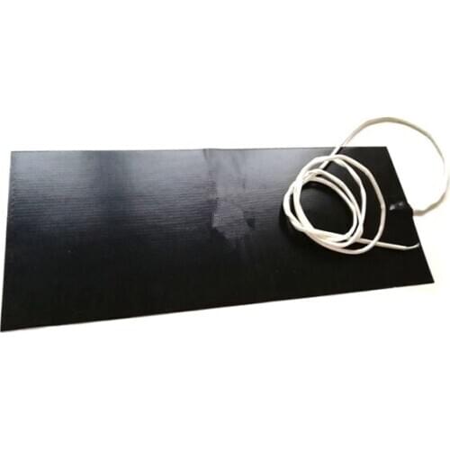 300*800*1.5mm heat bed for 3d printer 220v 600w adhesive 1 side 100k thermistor 1000mm lead wire come out from middle of short