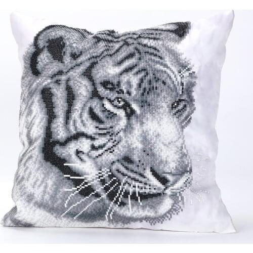 5D Partial Round Drill Kits Diamond Painting Cushion Cover Replacement Throwing Pillow Case Mosaic Cross Stitch Craft Gift