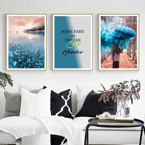 Abstract Landscape Wall Art Canvas Painting Decoration Home Decor Quotes Nordic Posters and Prints Wall Pictures for Living Room