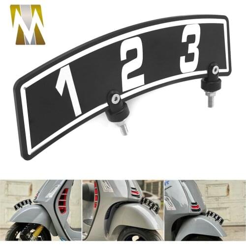 For Vespa GTS 125 250 300 Sprint Primavera 150 S150 Accessories Motorcycle License Plate Frame Holder Sticker Number Decoration