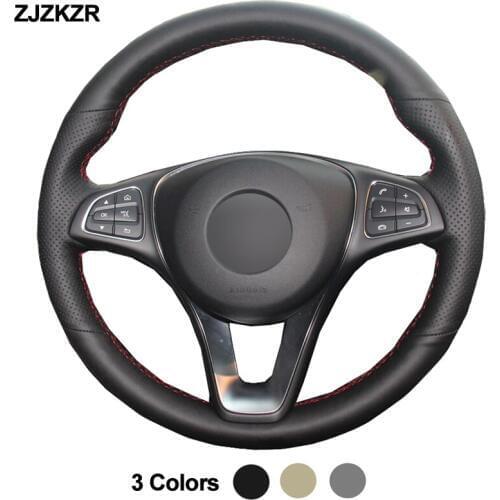 Car Auto Steering-Wheel Cover For Mercedes Benz C180 C200 C260 C300 B200 B180 CLS260 CLS300 GLC260 Funda Volante Stuurhoes