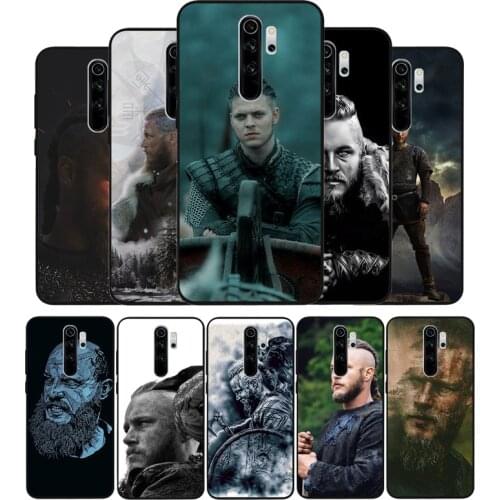 Vikings Ragnar Lothbrok black Silicone Phone Case For Redmi note 9 8 7 Pro S 8T 7A Cover