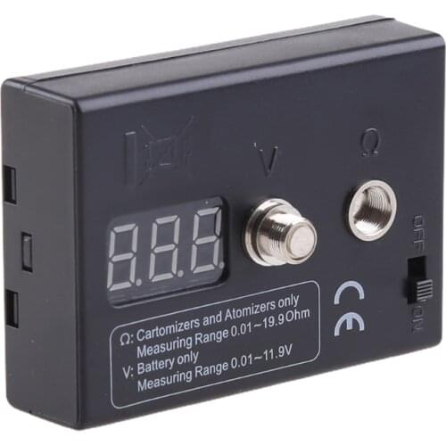 Digital LED Meter Ohm Resistance Reader Voltage Tester For RBA RDA Atomizer Coil