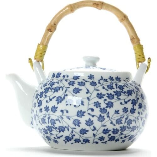 Jingdezhen China Blue and White Porcelain Large Teapot Household Ceramic Teapot White Porcelain Teapot Single Teapot