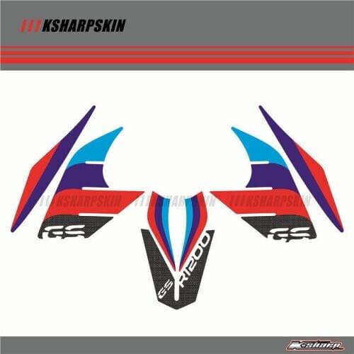 For R1200GS ADV Fender Beak Sticker Fuel Tank 3D Silicone Cover Decal TANK PAD
