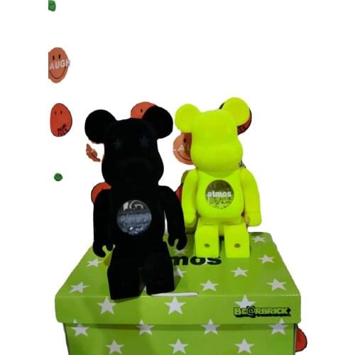 Bear@bricklys 28cm 400% Bearbricklys Pvc Action Figures Atmos Bear Dolls Decoration Models Friends Toys Christmas Gifts