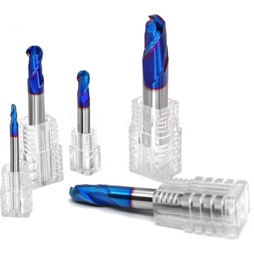 Milling Cutter Alloy Coating Tool Cnc Maching Hrc65 Ball Nose Alloy Carbide Milling Tungsten Steel Milling Cutter End Mills